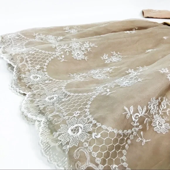 Vintage 1950’s Kay-Seliq Embroidered Organza DressSize XS